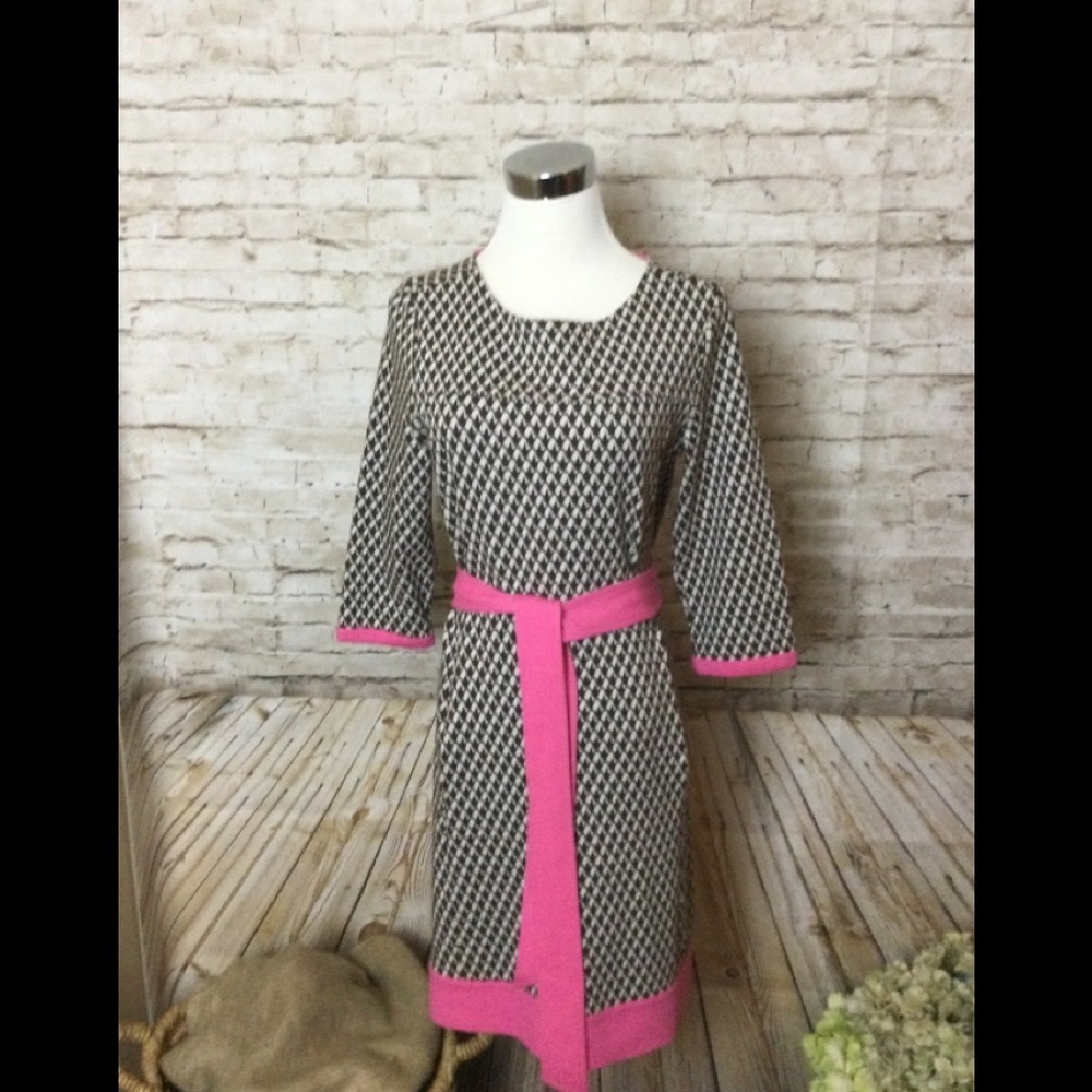 Lilly Pulitzer brown houndstooth dress